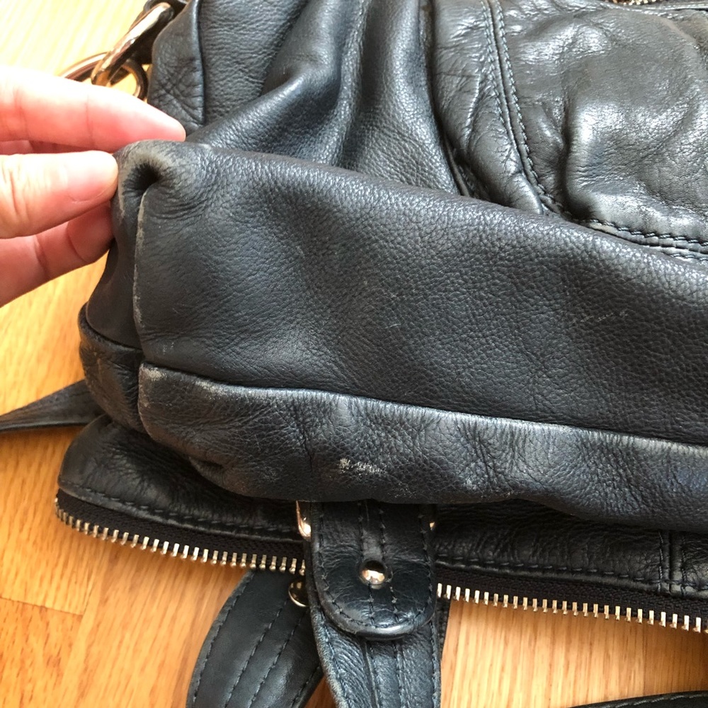 Dark blue Zadig & Voltaire leather bag - Picture 5 of 9